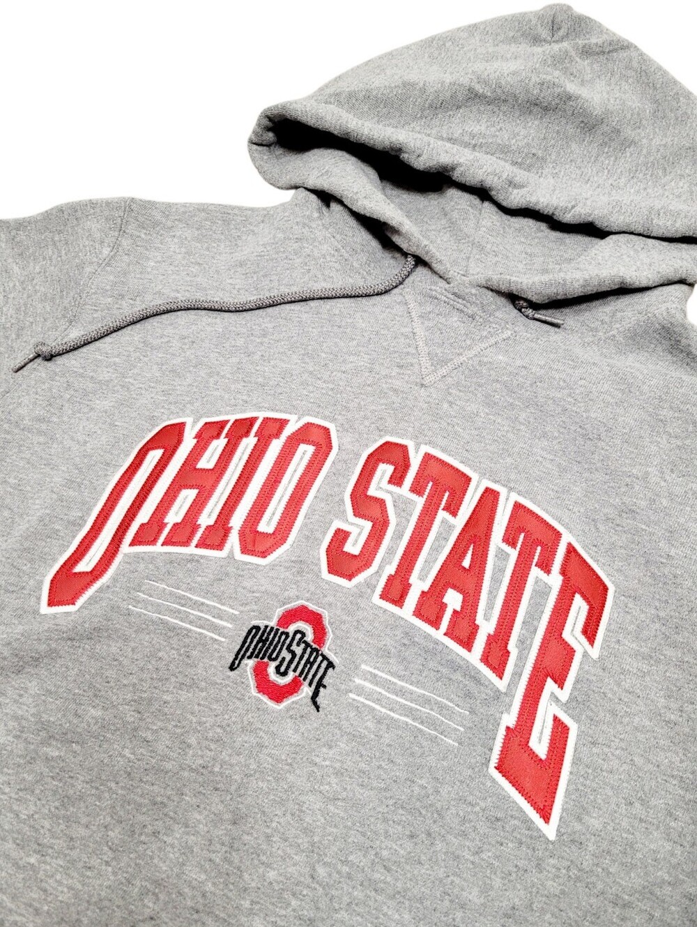 Vintage Russell Ohio State Grey Hoodie Sweatshirt Top Size: Large